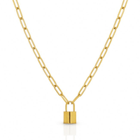 Arnaude Hardy 18k Gold-Plated Stainless Steel Necklace | Silver Fox Sales