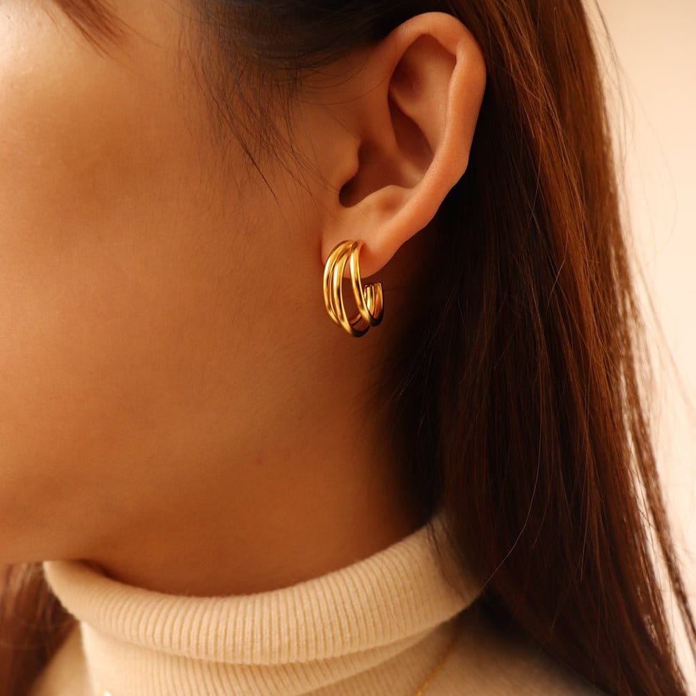ELISE CHARM GOLD EARRINGS | Silver Fox Sales