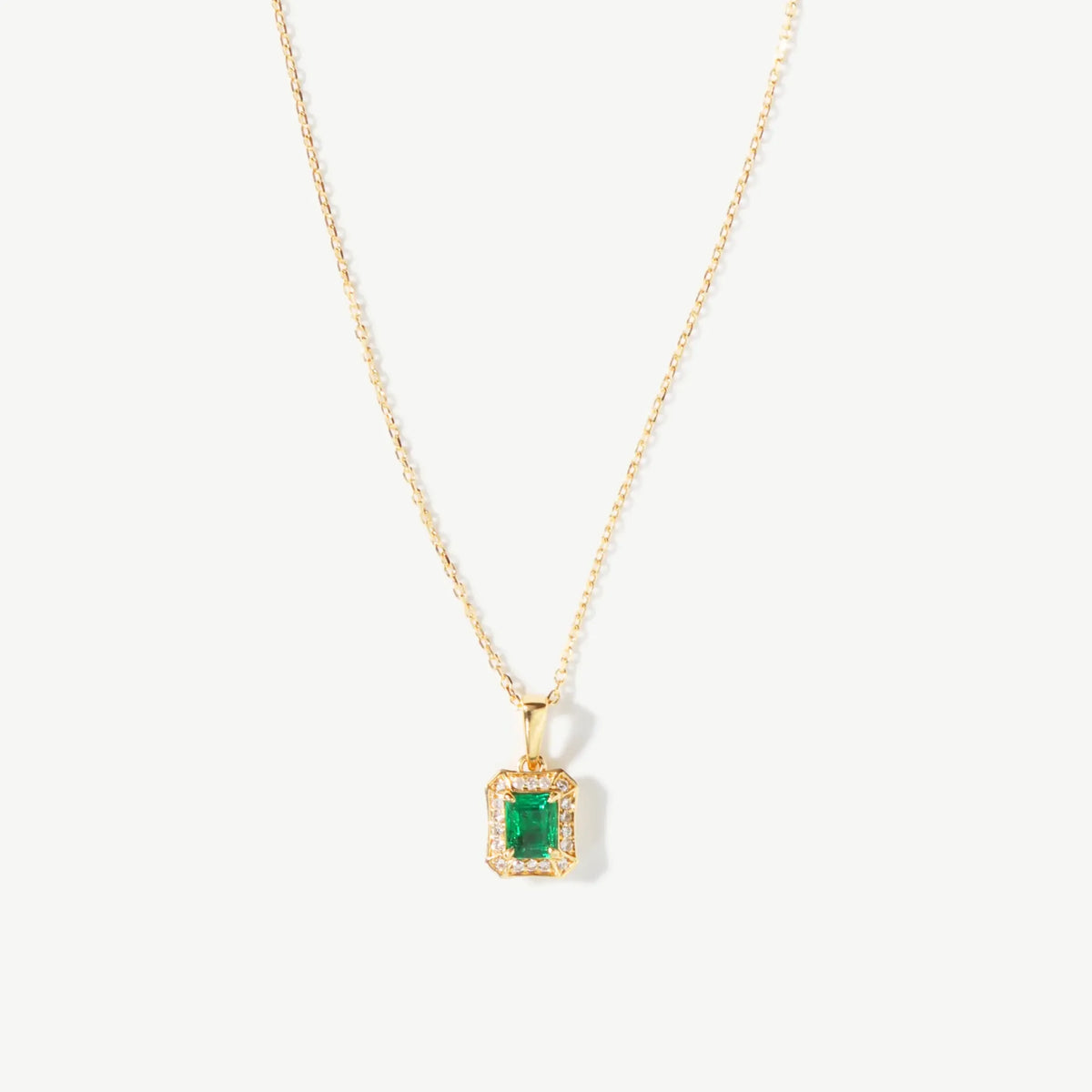 Lumière 18 Carat Gold Emerald Necklace | Silver Fox Sales