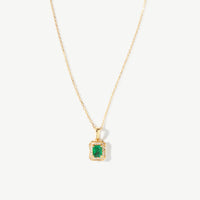 Lumière 18 Carat Gold Emerald Necklace | Silver Fox Sales