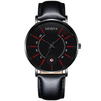 Men's Ultra-Thin Quartz Watch – Mesh Band or Leather Strap, Date Display