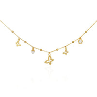 Jasmine Gold-Plated Woven Charm Necklace | Silver Fox Sales