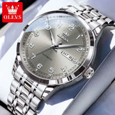 Luxury Watch for Men Automatic Mechanical Wristwatches Classic Men Watch Waterproof Gray Dial Luxury Brand Date Week 7077