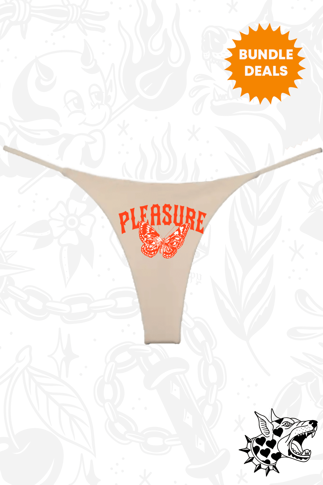 Women's Pleasure Thong – Soft Cotton with Red Accent Design | Silver Fox Sales