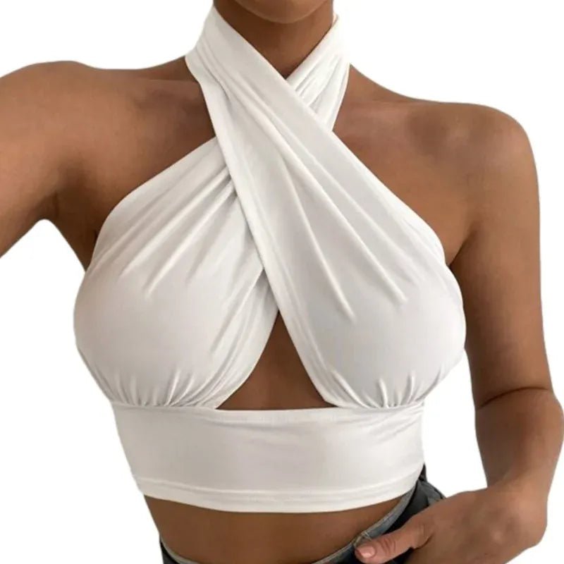 Halter Top Women Summer Clothes Sleeveless Backless Vest