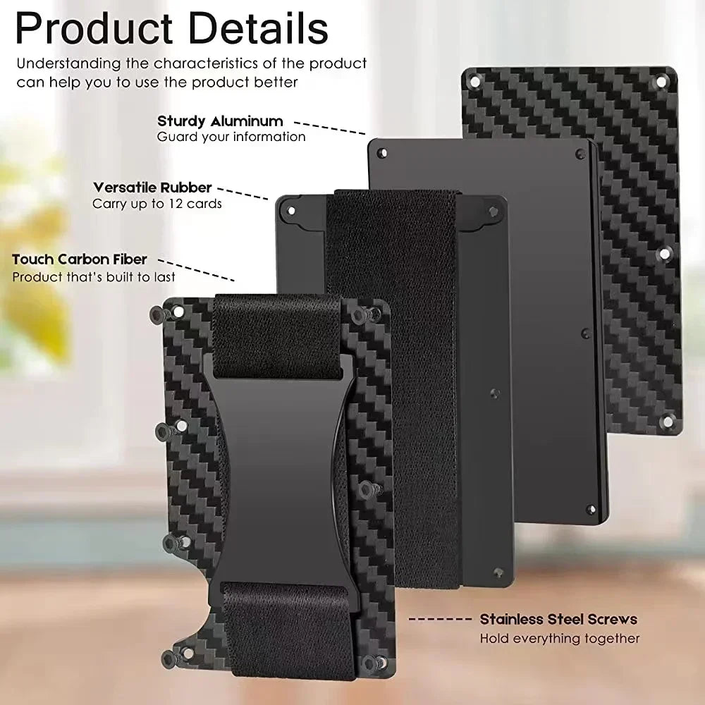 Slim RFID Carbon Fiber Wallet – Men & Women
