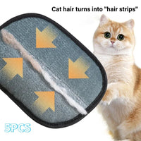 New Pet Hair Removal Tool Reusable Static Removal Gloves, Double-Sided Grooming Gloves for Pets Removes Pet Fur Hair for Carpets