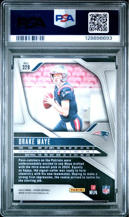 Graded 2024 Panini Prizm Drake Maye 