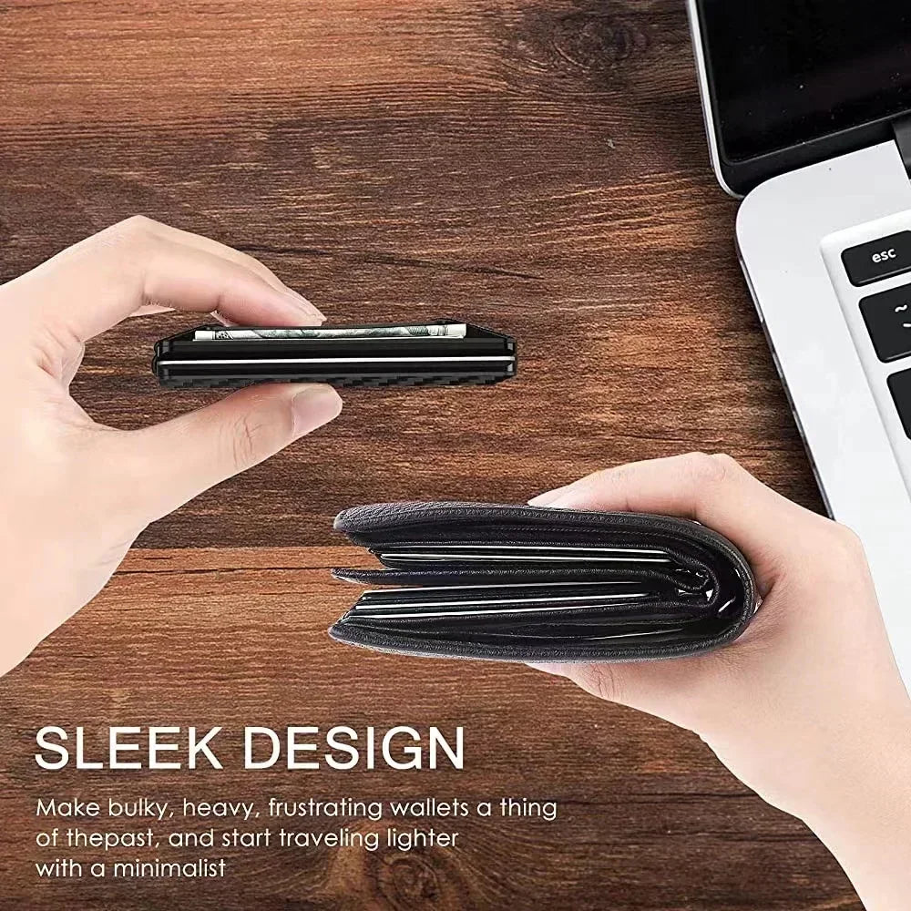 Slim RFID Carbon Fiber Wallet – Men & Women