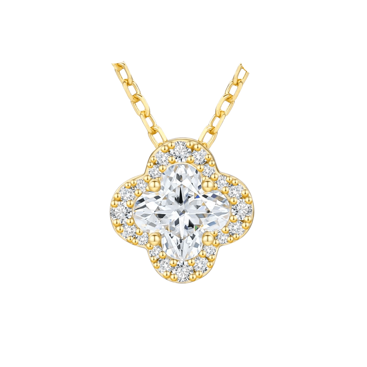 Fleur de Lumière D Color Moissanite Necklace (VVS1) | Silver Fox Sales