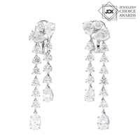 Étoile Cascade Diamond Earrings 14K White Gold | Silver Fox Sales