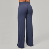 High-Waisted Straight Leg Yoga Pants for Women - Butt Lifting Loose Fit Workout Trousers for a Slimming Effect