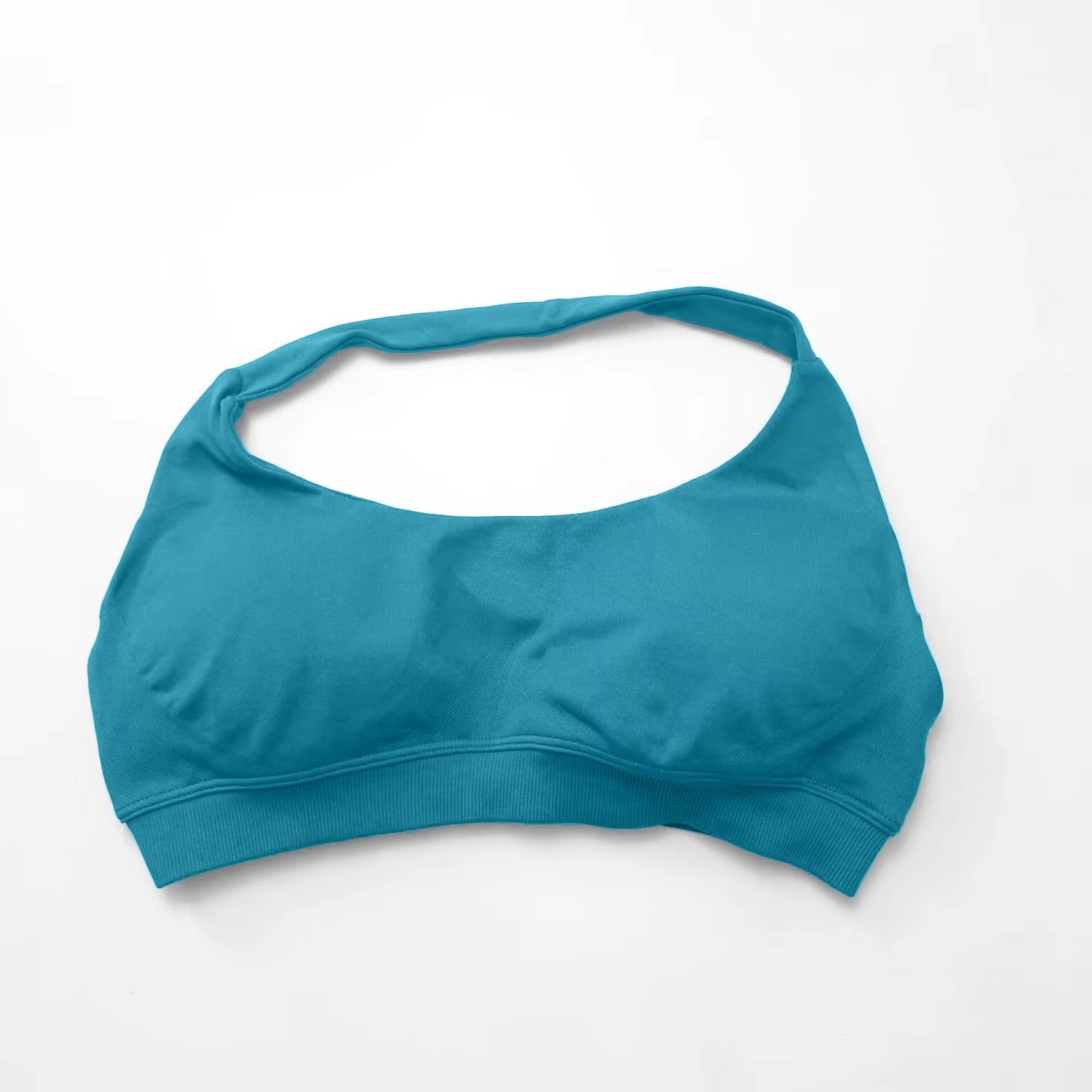 Impact Sports Bra Women Seamless Halter Top High Support Push-Up Open Back Gym Wear Fitness Yoga Workout Underwear