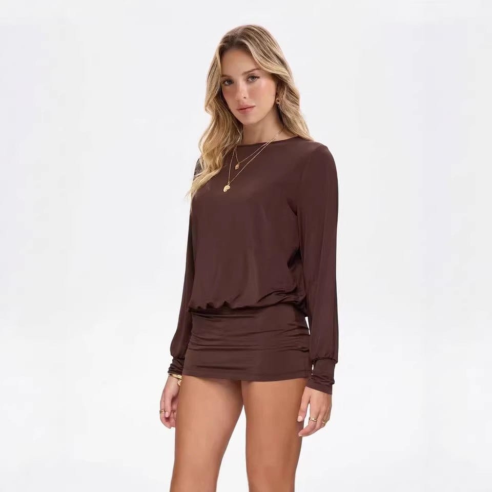 Women's Off-Shoulder Long Sleeve Dress | Silver Fox Sales
