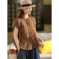 Women's Artistic Retro Sleeveless Cotton Top | Silver Fox Sales