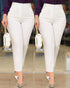Slim Pants for Woman 2023 Business Office Lady Black High Waist Cropped Elegant Work Pants All-Match Female Solid Trousers New