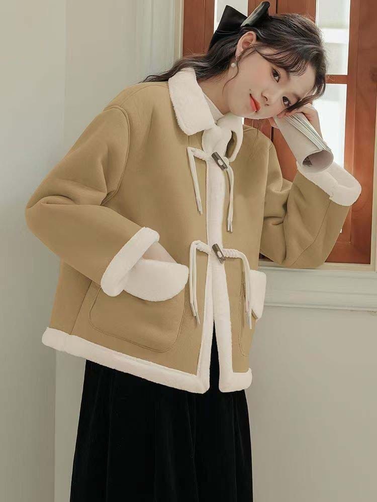 Women's Short Loose Lambswool Coat | Silver Fox Sales