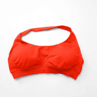 Impact Sports Bra Women Seamless Halter Top High Support Push-Up Open Back Gym Wear Fitness Yoga Workout Underwear