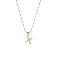 18K Gold-Plated Letter Initial Necklace – Stainless Steel Snake Chain | Silver Fox Sales
