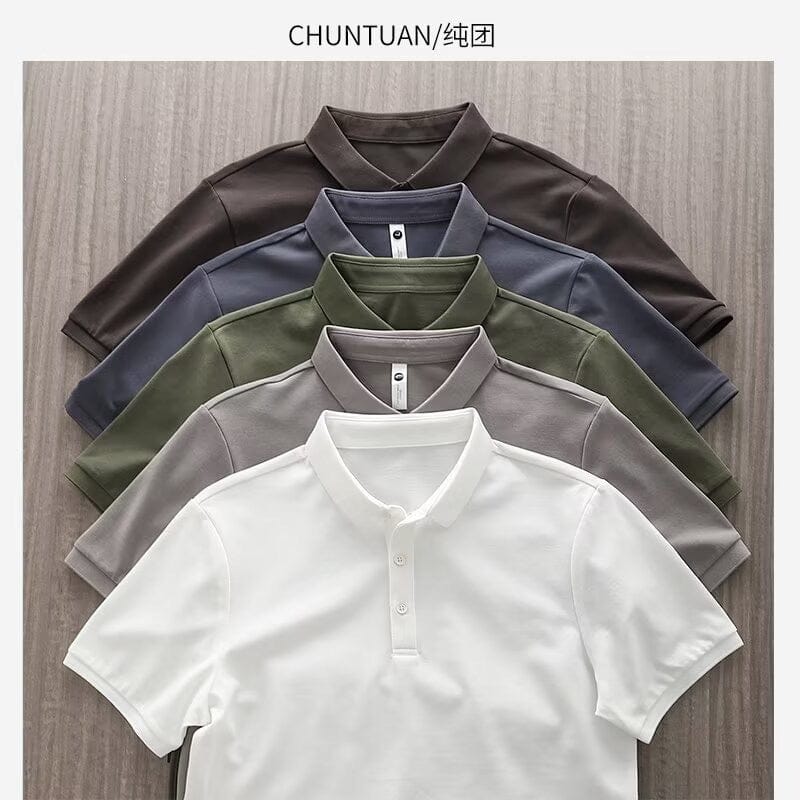 Mens Clothing Lapel Half-sleeve