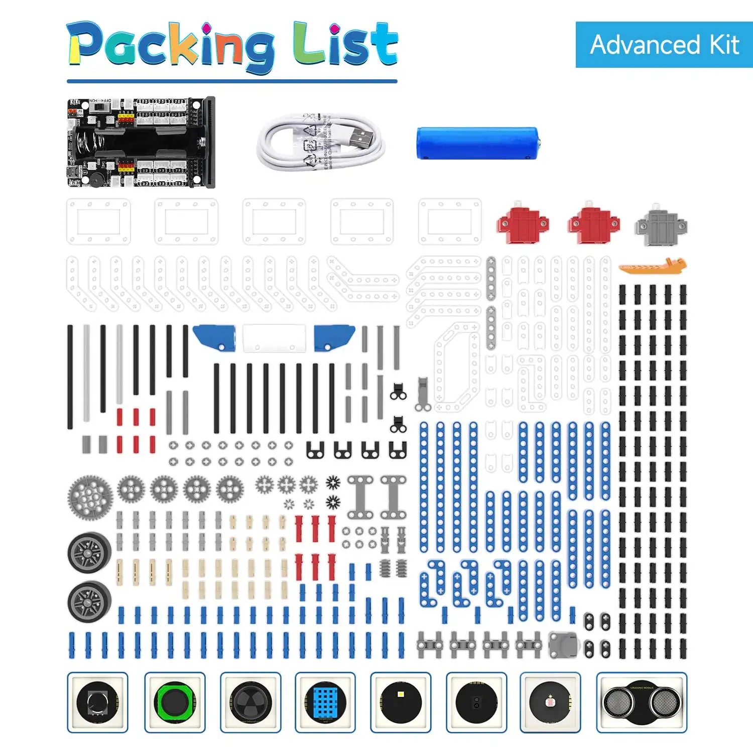 BBC Microbit V2 Robot DIY Electronic Starter Kit for Kids Educational Science Projects STEM Programming with Chargeable Battery