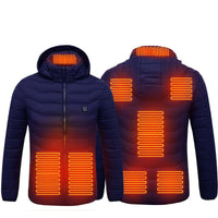 Winter Heated Jacket USB Electric Cotton Coat Zip-up Heater Thermal Clothing Heating Vest For Men | Silver Fox Sales