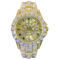 Men's Diamond-Encrusted Hip-Hop Watch | Silver Fox Sales