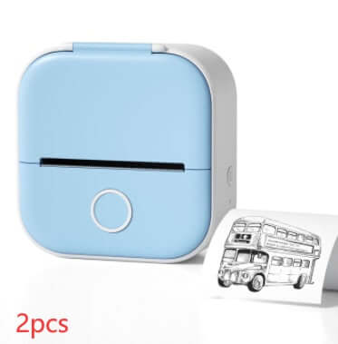 Portable Mini Thermal Label Printer Home Photo Printer Student Wrong Question Printer Bluetooth-compatible Mini Label Printer Price Tag | Silver Fox Sales