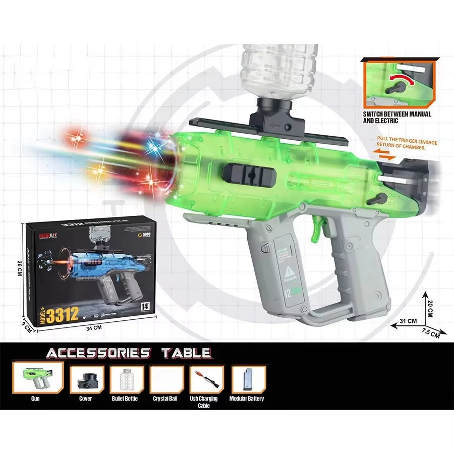 Electric Ball Blaster, Rechargeable Battery, Automatic, Outdoor Games Toys for Activities Team Game M249