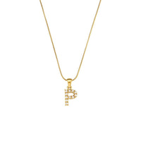 18K Gold-Plated Letter Initial Necklace – Stainless Steel Snake Chain | Silver Fox Sales