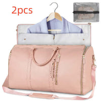 Large Capacity Travel Duffle Bag Women's Handbag Folding Suit Bag Waterproof Clothes Totes | Silver Fox Sales