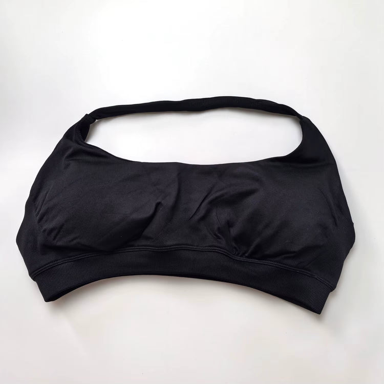 Impact Sports Bra Women Seamless Halter Top High Support Push-Up Open Back Gym Wear Fitness Yoga Workout Underwear