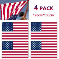 4pcs 4X6FT 120*180cm American Flag USA Flag Printed Nylon Flag | Silver Fox Sales