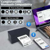 Wireless Bluetooth Thermal Shipping Label Printer 4X6 Support Android Mac Iphone Windows - Shipping Label Printer with Bluetooth compatibility.