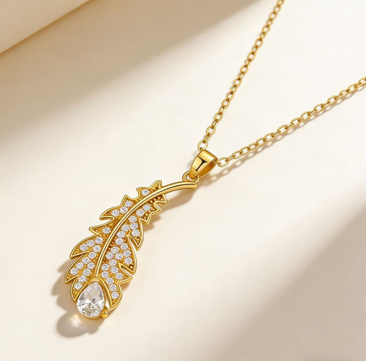 Women's Heart Zircon Pendant Necklace - Gold-Plated Collarbone Chain | Silver Fox Sales