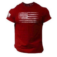 Men's 3D Printed American Flag T-shirt | Silver Fox Sales