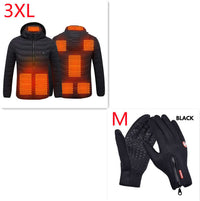 Winter Heated Jacket USB Electric Cotton Coat Zip-up Heater Thermal Clothing Heating Vest For Men | Silver Fox Sales