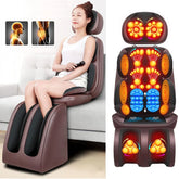 Electric Full Body Massage Chair Neck Back Waist Massage Cushion Heat & Vibrate Massage Pad as a Gift for Wife Parents 110V/220V