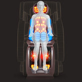 Electric Full Body Massage Chair Neck Back Waist Massage Cushion Heat & Vibrate Massage Pad as a Gift for Wife Parents 110V/220V