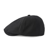 retro beret cap for men and women in black, stylish and comfortable for casual wear.