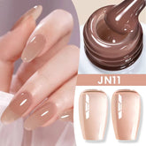 Jelly Nude Gel Nail Polish 10Ml Light Pink Peach Translucent Color UV Light Cure Gel Varnish Nail Art DIY at Home