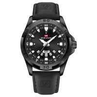 Men’s Business Quartz Watch – Leather Strap & Day-Date Display