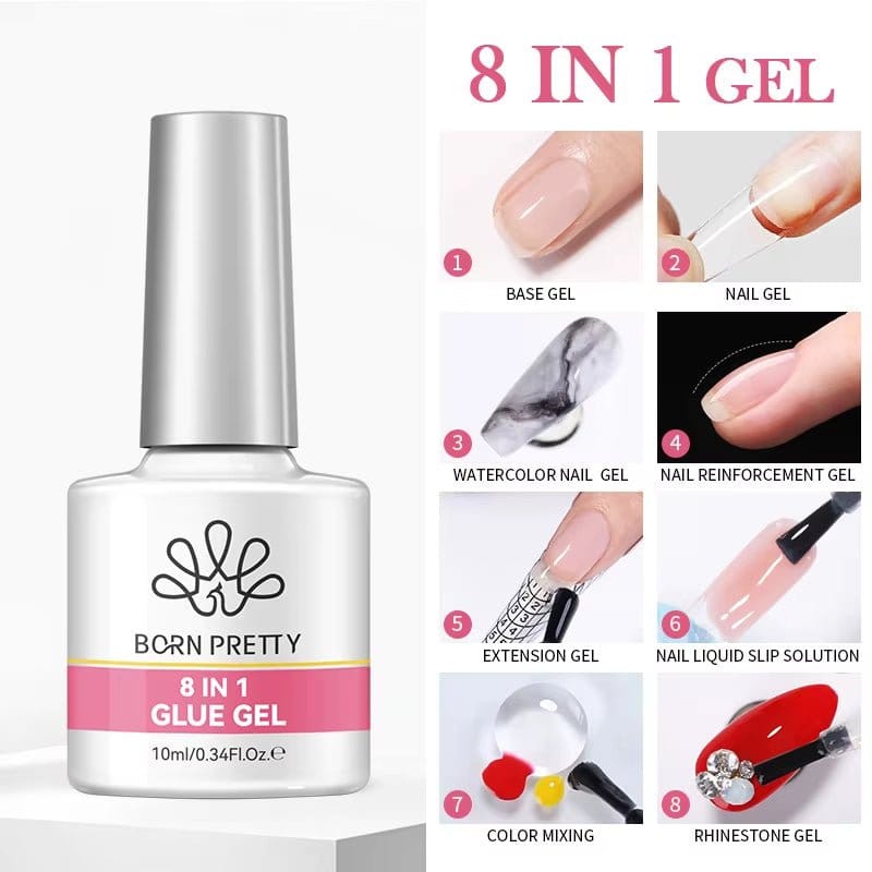 Jelly Nude Gel Nail Polish 10Ml Light Pink Peach Translucent Color UV Light Cure Gel Varnish Nail Art DIY at Home