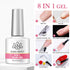 Jelly Nude Gel Nail Polish 10Ml Light Pink Peach Translucent Color UV Light Cure Gel Varnish Nail Art DIY at Home