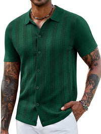 Fashionable Striped Hollow-Out Knitted Sweater For Men | Silver Fox Sales