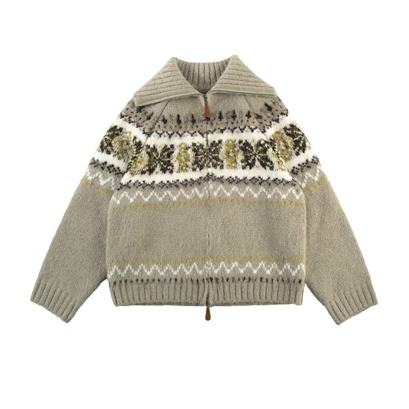 Women's Retro Oversized Knitted Cardigan | Silver Fox Sales