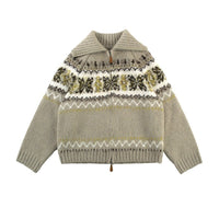 Women's Retro Oversized Knitted Cardigan | Silver Fox Sales