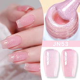 Jelly Nude Gel Nail Polish 10Ml Light Pink Peach Translucent Color UV Light Cure Gel Varnish Nail Art DIY at Home