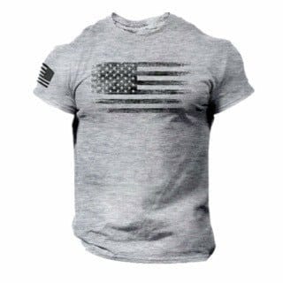 Men's 3D Printed American Flag T-shirt | Silver Fox Sales