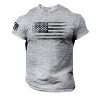 Men's 3D Printed American Flag T-shirt | Silver Fox Sales